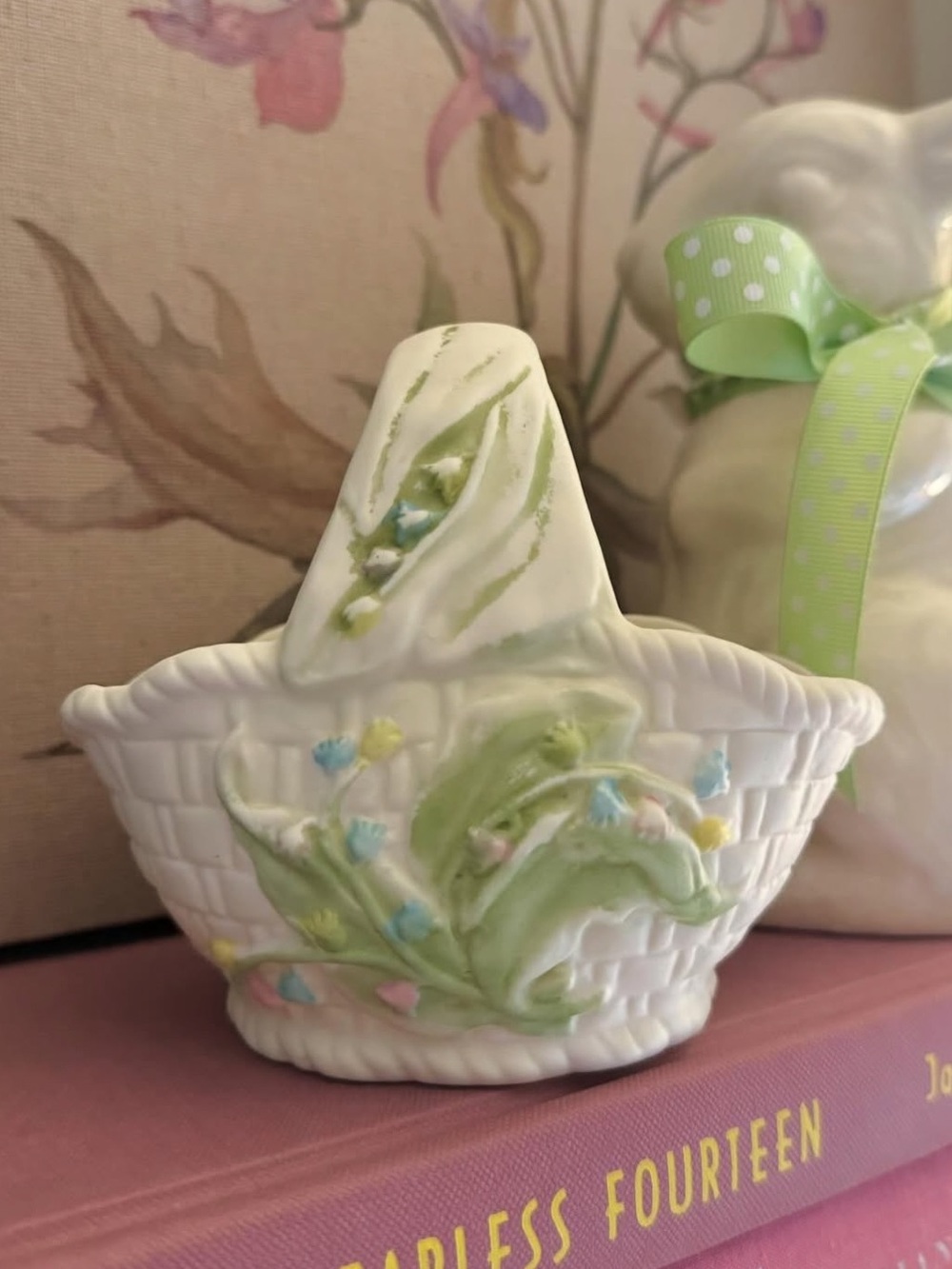 Vintage porcelain basket